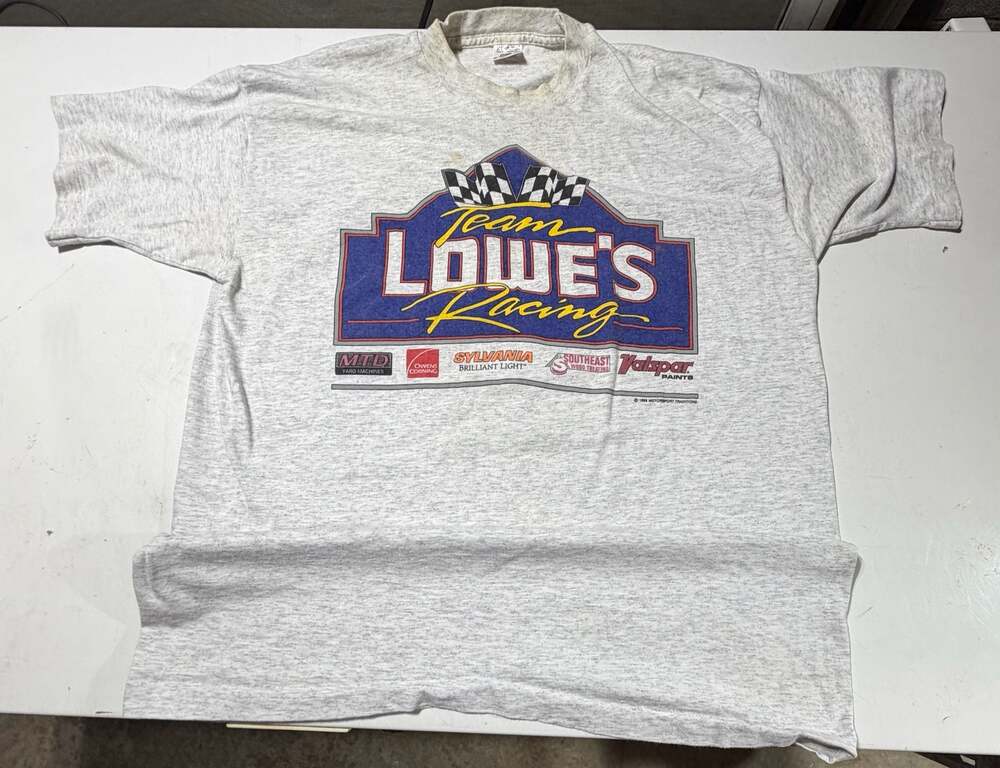 Vintage 1995 Team Lowe's Racing NASCAR Graphic T-Shirt XL